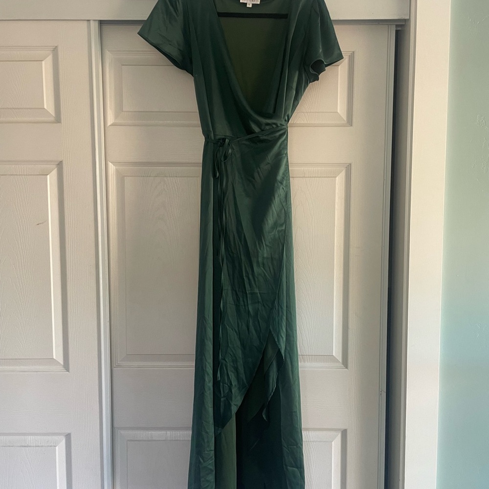Baltic Born Green Maxi Wrap Dress for Wedding Guest